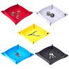 NIHUIFA Felt Dice Tray Board Game Foldable Storage Box for Key Wallet Coin Sundries Diced Tomatoes Canned Organic, Light Grey view 4