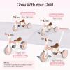 Bautia Kids Tricycle for Toddlers 1-3 with Push Handle, 5 in 1 Baby Balance Bike Toy for 1-4 Years Old Boys Girls Gift with Removable Pedals (No Parent Steering Version) view 3