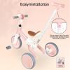 Bautia Kids Tricycle for Toddlers 1-3 with Push Handle, 5 in 1 Baby Balance Bike Toy for 1-4 Years Old Boys Girls Gift with Removable Pedals (No Parent Steering Version) view 4