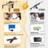 Realistic Toy Gun for Nerf Gun's Soft Bullets, Automatic MP9 Toy Set with 100 Soft Darts, 2 Magazines, Scope, High Capacity Battery, Electric Toy Machine Gun for Kids Age 6-12 view 2
