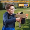 Realistic Toy Gun for Nerf Gun's Soft Bullets, Automatic MP9 Toy Set with 100 Soft Darts, 2 Magazines, Scope, High Capacity Battery, Electric Toy Machine Gun for Kids Age 6-12 view 3