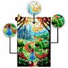 Wooden Stained Glass Art Puzzle - Fantasy Castle and Princess Design - Decorative Puzzle with Stand - Vibrant Colors and Detailed Craftsmanship view 2