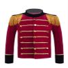 JEYPINMI Kids Boys Girls Drum and Trumpet Team Tassels Jacket Coat Marching Band Uniform Majorette Performance Tops Red 10 Years view 1
