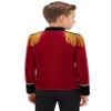 JEYPINMI Kids Boys Girls Drum and Trumpet Team Tassels Jacket Coat Marching Band Uniform Majorette Performance Tops Red 10 Years view 4
