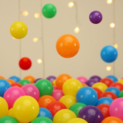 TRENDPLAY Plastic Balls for Ball Pits - Pack of 170 Hollow Balls- Safe and Exciting Playtime - Perfect for Baby Pools, Birthday Party Decoration (Rainbow)
