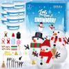 9 Pack Snowman Kit, Christmas Crafts DIY Snowman Kit, Build a Snowman Winter Christmas Activities Set Indoor, Snowman Creative Air Dry Modeling Clay Crafts Gifts for Family School Party Favor Supplies view 1