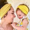 SKDUYHTO Mommy Me Matching Headband Set Women Baby Matching Hairbands Headwrap Solid Color Mom and Baby Matching Hair Band Headwear (Rose red, One size) view 2
