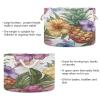 Takiito Summer Flower Storage Basket for Organizing, Fabric Collapsible Basket with Cotton Rope Handle for Bathroom Laundry Nursery, As pic view 3