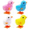 SAURAWAN 4PCS Chick Plush Wind Up Toys, Novelty Baby Chick Toys - Wind Up Easter for Kids and Toddlers 1-3, Chicken for Easter Basket Stuffers, Party Favors - Animals Plush Clockwork view 1