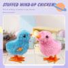 SAURAWAN 4PCS Chick Plush Wind Up Toys, Novelty Baby Chick Toys - Wind Up Easter for Kids and Toddlers 1-3, Chicken for Easter Basket Stuffers, Party Favors - Animals Plush Clockwork view 4