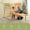 Jungle Gym,Toddler Climbing Toys with Slide and Play Table Toddlers Wooden Climber 8-in-1 Slide Playset,Wooden Indoor Kids Playground, with Rope Wall, Swing Rings, Monkey Bars and Swing view 2
