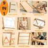 Jungle Gym,Toddler Climbing Toys with Slide and Play Table Toddlers Wooden Climber 8-in-1 Slide Playset,Wooden Indoor Kids Playground, with Rope Wall, Swing Rings, Monkey Bars and Swing view 3
