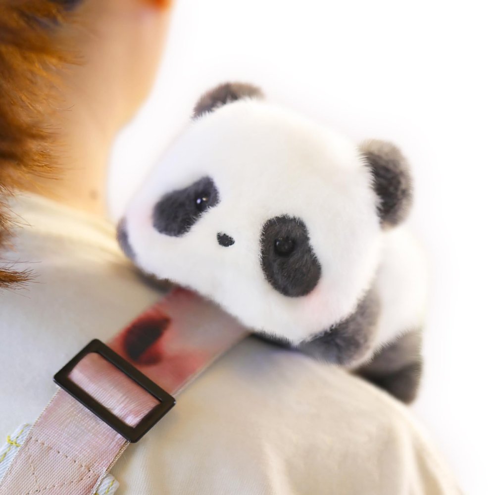 52TOYS Panda Roll Lying Down Stuffed Animal Plush Toy - Shoulder Panda with Soft and Adorable Design, Perfect for Cuddling, Display, and Unique Posing, Ideal Gift for Panda Enthusiasts