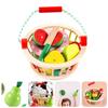 Vaguelly 1set Boy Girl Educational Vegetable Cutting Toy Play Food Basket for Pretend Kitchen Role Play and for Toddlers Promotes Learning and Imagination view 3