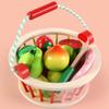 Vaguelly 1set Boy Girl Educational Vegetable Cutting Toy Play Food Basket for Pretend Kitchen Role Play and for Toddlers Promotes Learning and Imagination view 4