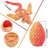 3D Printed Dragon Eggs with Articulated Fly Dragon Inside, Collectible Figurines Fidget Toy for Adults Kids Birthday Easter Christmas White Elephant Gifts for Friends Colleagues(Red Gold, M size) view 4