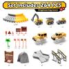 264 PCS Construction Race Tracks for Kids Toys, Glow in The Dark Magic Toy Set, 2 Light Up Cars Track, 3 Construction Cars, Flexible DIY Track Set, Birthday Gift for Age 3-9 Boys Toddler Girls view 3