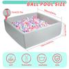 FUBOTRAD Ball Pits 47.2" x 47.2" x 13.7" Thickness 2.7" Foam Ball Pits for Kids Toddlers Soft Play Equipment for Toddlers (Light Gray) view 2