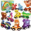 Vanmor Wooden Train Set for Toddlers, Magnetic Animal Number Train Toys for Ages3-5, Toddler Learning Toys, Fine Motor Skills Educational Toys, Preschool Activities, Toddler Boy Girl Gifts view 1