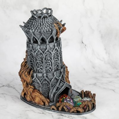 AUSPDICE Druid Tower Dice Tower, Dice Rolling Tower for Role Playing Dice
