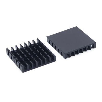 5pcs Anodized Black Aluminum Heat Sink 25x25x5mm Electronic Chip Cooling Heat Sink for Power IC, Electronic Chipset(Color:25X25X5)