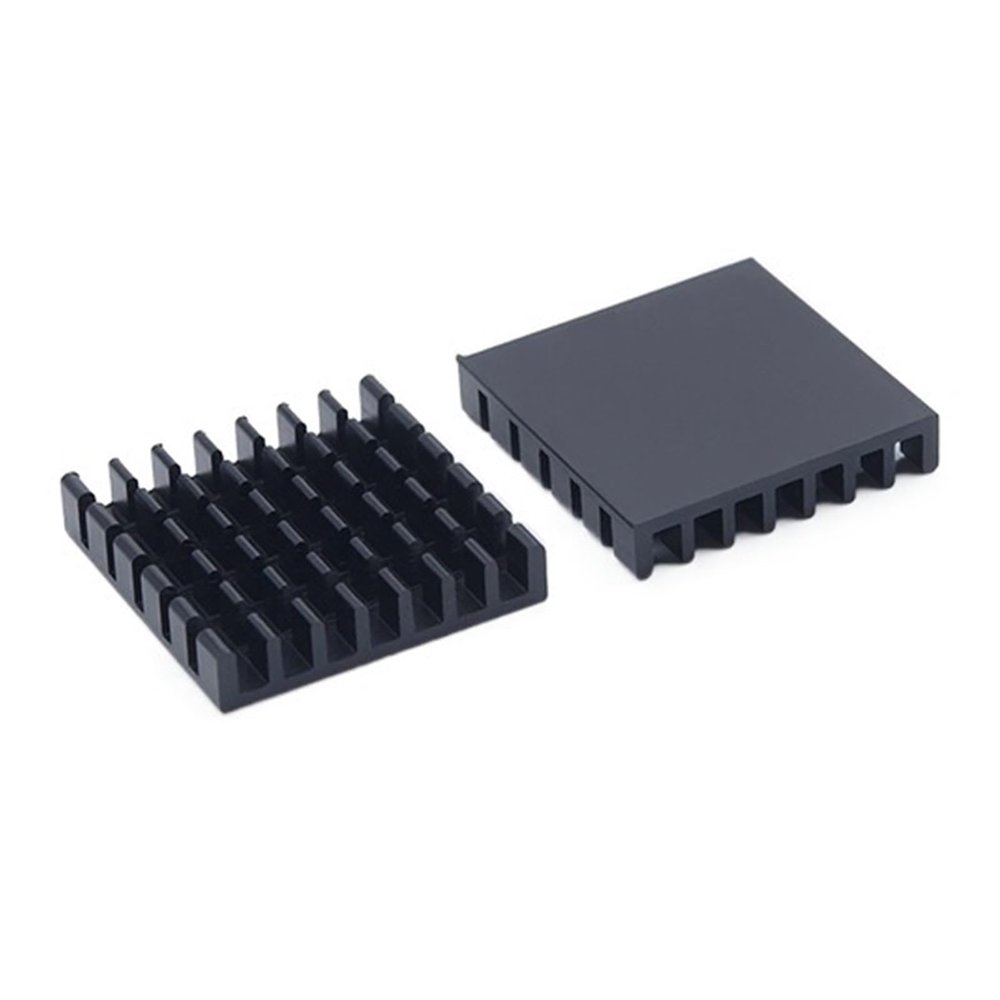 5pcs Anodized Black Aluminum Heat Sink 25x25x5mm Electronic Chip Cooling Heat Sink for Power IC, Electronic Chipset(Color:25X25X5)