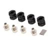 Enhance Your 1/10 RC Car with 12mm Extended Coupler C Boost Stability & Performance | Metal Adapter for Axial SCX10, HPI Upgrade Parts - Red/Black view 1