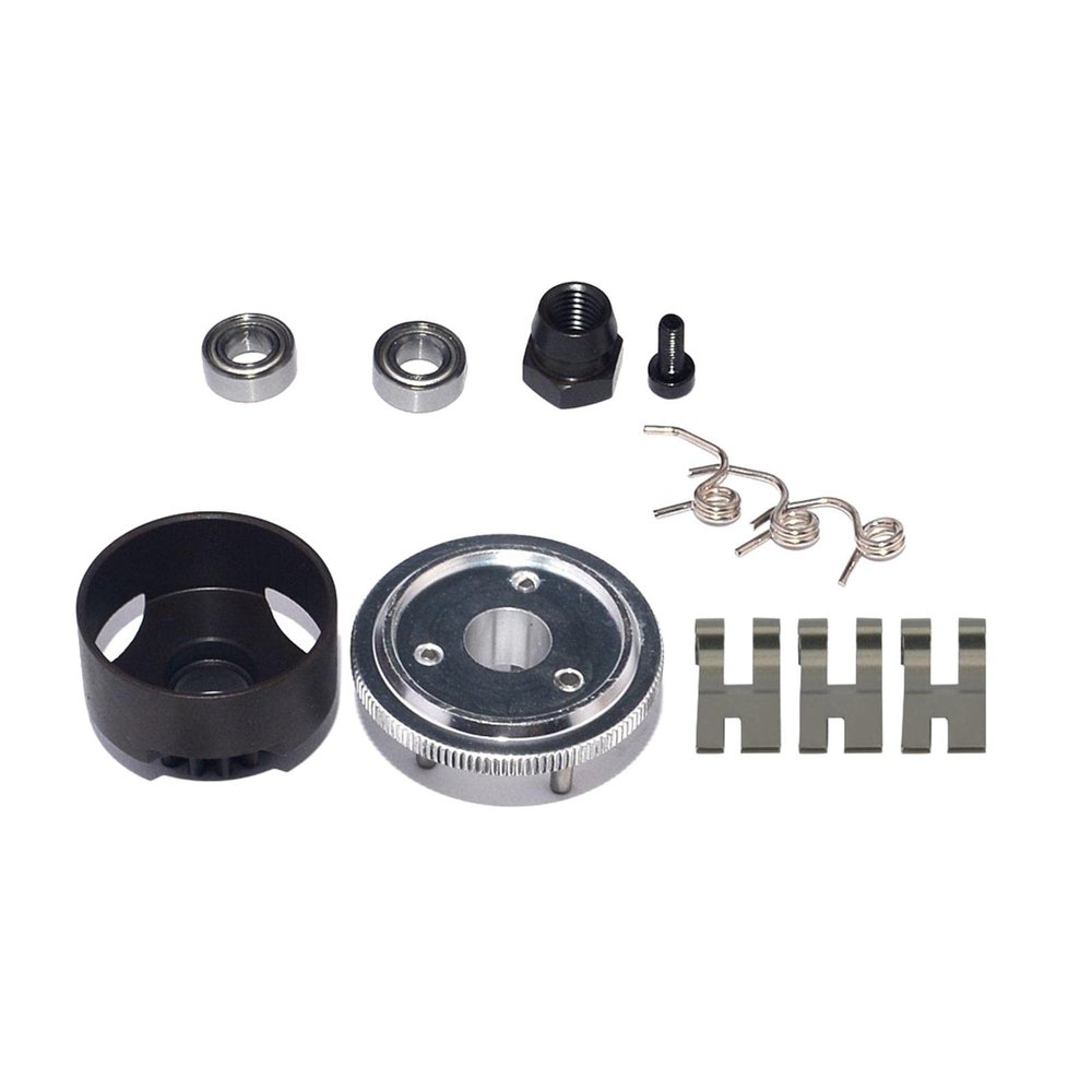 Luzhengyang Upgrade Your RC Performance with 1/8 Nitro Truck Clutch Bell (14T) + Flywheel Assembly Kit - Aluminum Alloy, Weight Design - Fits HSP, HPI, GM, ZD Racing Models