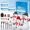 Christmas Craft Snowman Kit, 3 Pack DIY Snowman Craft Kit for Kids, Build a Snowman Indoor Decor, Creative Kids Air Dry Modeling Clay, Xmas Activities Christmas Making Kit for Toys Favors view 1