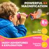 Binoculars for Kids, Toys for 3-12 Year Old Girls and Boys, Bird Watching Hiking 4 5 6 7 8 9 Year Old Girl Boy Christmas Birthday Gifts, Outdoor Toys for Kid Set with Magnifying Glass & Compass view 4
