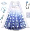 Aimeiar Light Up Girls Halloween Costume Snow Princess Dress Ice Christmas Costumes Toddler Kids Costume with Accessories view 1