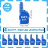 Aster 24 Pcs Mini Foam Fingers, Sport Fan Foam Finger, We're #1 Fan Foam Finger, Sports Themed Birthday Party Supplies Foam Hand Fingers Cheerleader Gifts for Sports Events(Dark Blue) view 2