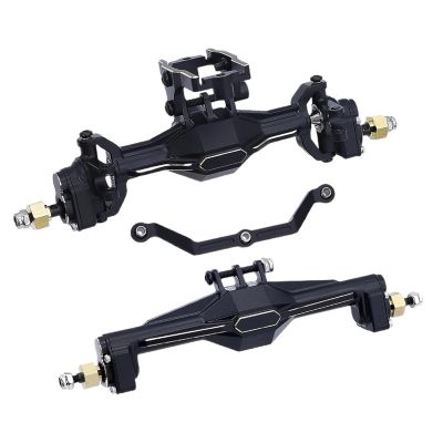cvking RC Vehicle Axles Compatible with TRX4-M 1/18 RC Crawler Upgrade Parts Metal Front Rear Portal Axle Upgrade Ground Clearance 5.5MM RC Car Accessories(Color:1 Set)