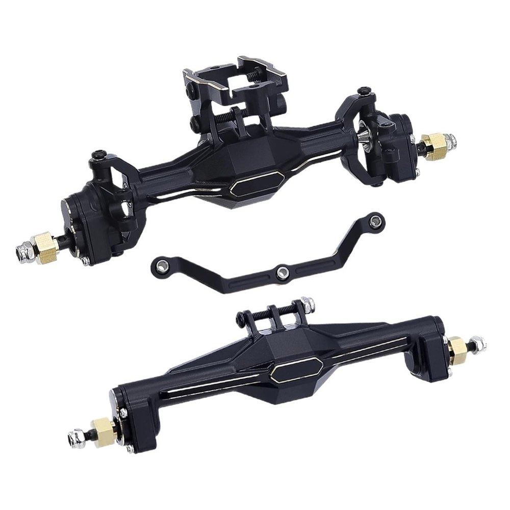 cvking RC Vehicle Axles Compatible with TRX4-M 1/18 RC Crawler Upgrade Parts Metal Front Rear Portal Axle Upgrade Ground Clearance 5.5MM RC Car Accessories(Color:1 Set)