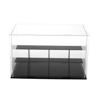 3 Steps Acrylic Action Figure Display Case 21x11x13cm - DIY Clear Stackable Showcase for Toys and Dolls - Perfect for Car Models and Collections - Retail Display Market Accessory