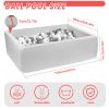 FUBOTRAD Ball Pits 47.2" x 35.4" x 13.7" Thickness 2.7" Foam Ball Pits for Kids Toddlers Soft Play Equipment for Toddlers (Light Gray) view 2