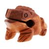Luzhengyang Handcrafted Wooden Frog Sculpture Toy | Natural Mango Wood Money Frog Ornament | Soothing Croaking Sound | Relaxation Toy | Kids Gift | Home Office Decor 3 view 3