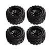 Luzhengyang 4Pc RC Car Racing Wheel Tires 1:10 HSP HPI - High Performance Rubber Tires for Crawler Parts - Black, 118mm Diameter - Hobby Model Replacements for Remote Control Vehicles view 3