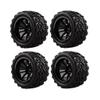Luzhengyang 4Pc RC Car Racing Wheel Tires 1:10 HSP HPI - High Performance Rubber Tires for Crawler Parts - Black, 118mm Diameter - Hobby Model Replacements for Remote Control Vehicles view 4