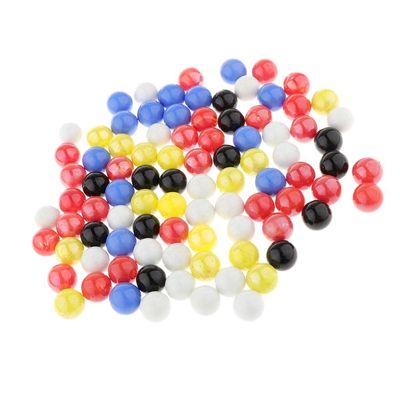 Luzhengyang 90PCS 16mm Colorful Glass Marbles Set - Educational Marble Run Game for Kids, Vase Filler, Fish Tank Decor - Develops Hand-Eye Coordination - Choking Hazard Warning