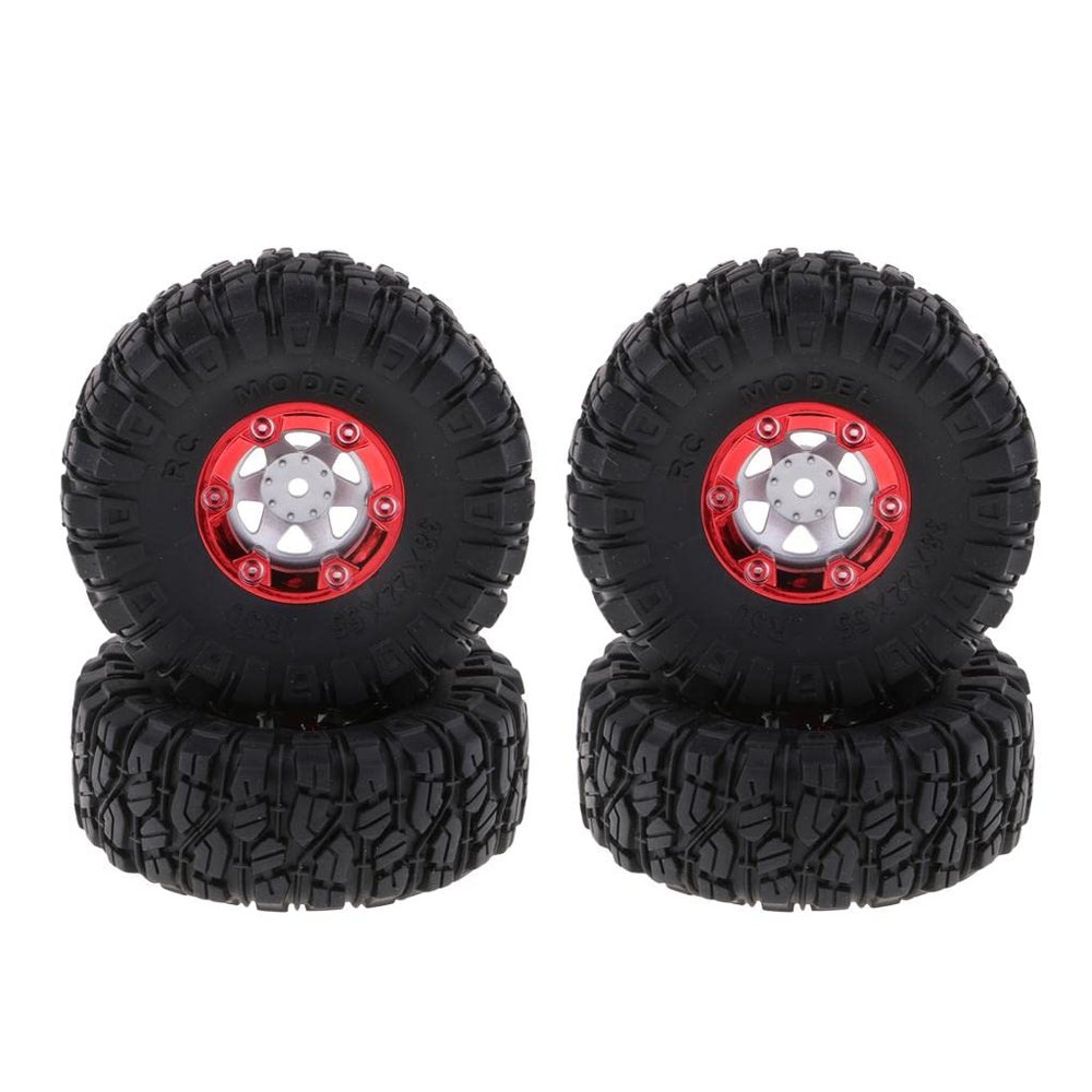 Luzhengyang 1/12 Scale RC Car Rubber Tires 100mm for Wltoys 12423 -, Easy to Install - Replacement Parts for FY-01/02/03 - Electric Car Rubber Tyres - 4 Pack
