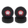 Luzhengyang 1/12 Scale RC Car Rubber Tires 100mm for Wltoys 12423 -, Easy to Install - Replacement Parts for FY-01/02/03 - Electric Car Rubber Tyres - 4 Pack view 1