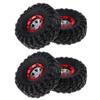 Luzhengyang 1/12 Scale RC Car Rubber Tires 100mm for Wltoys 12423 -, Easy to Install - Replacement Parts for FY-01/02/03 - Electric Car Rubber Tyres - 4 Pack view 2