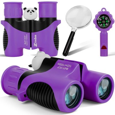 Binoculars for Kids, Toys for 3-12 Year Old Girls and Boys, Bird Watching Hiking 4 5 6 7 8 9 Year Old Girl Boy Christmas Birthday Gifts, Outdoor Toys for Kid Set with Magnifying Glass & Compass