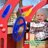 8 Pcs Kids Playground Accessories Plastic Steering Wheel Playhouse Safety Handle Swingset Telephone Telescope Swingset Equipment for Outdoor Backyard Treehouse (Color Set 2) view 4