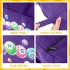 Windyun Bingo Bags Large with 10 Pockets for Daubers Dabbers Dobbers Dotters Zipper Tote Bag Bingo Game Stuff Accessories Supplies Gift for Women Adults Seniors Christmas 9.8x9.8x6.3 Inches(Purple) view 3