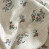 BuLuTu Cotton Muslin Toddler Blanket for Kids Girls Boys, Soft Lightweight Baby Quilts 2 Layers Large Muslin Crib Blanket Floral Toddler Quilted Blankets, All Seasons, 47"x51" view 4