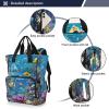 WELLDAY Diaper Bag Backpack - Fishes Reef Large Capacity Baby Bag for Women, Multifunctional Diaper Bag for Travel view 2