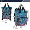 WELLDAY Diaper Bag Backpack - Fishes Reef Large Capacity Baby Bag for Women, Multifunctional Diaper Bag for Travel view 3
