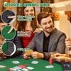 ECOTOUGE Foldable Poker Table, 8 Players Octagon Texas Holdem Poker Table with Chip Trays & Collapsible Legs, Folding Game Table for Casino Leisure Game, Blackjack, Easy Assembly, Green view 4